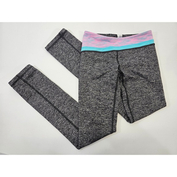 Ivivva Other - ivivva Girls Athletic Leggings Size 10 Grey Reversible Yoga Activewear Pants EUC